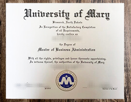 Get University of Mary fake diploma.