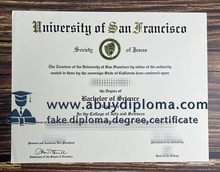 Buy University of San Francisco fake diploma.