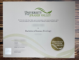 Buy University of the Fraser Valley fake diploma.