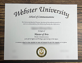 Make Webster University diploma.