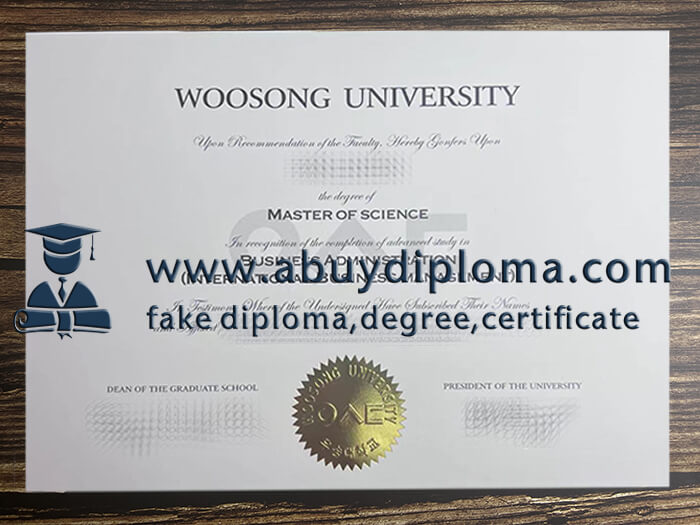 Buy Woosong University fake diploma, Make Woosong University diploma.
