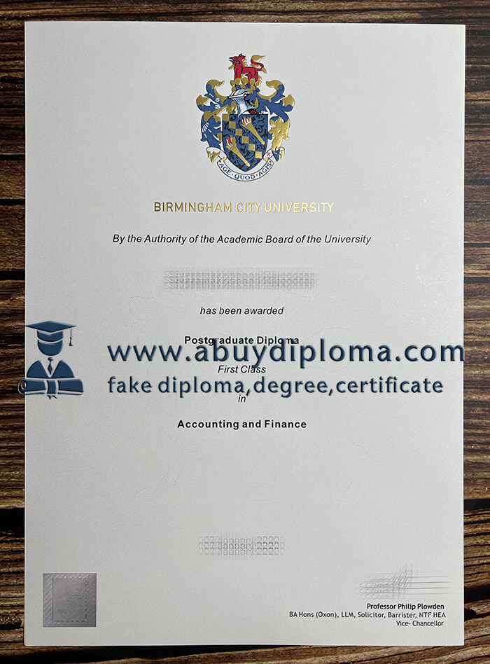 Buy Birmingham City University fake diploma, Make BCU diploma.
