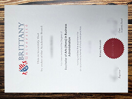 Purchase Brittany University fake diploma.