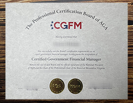Get Certified Government Financial Manager fake certificate.