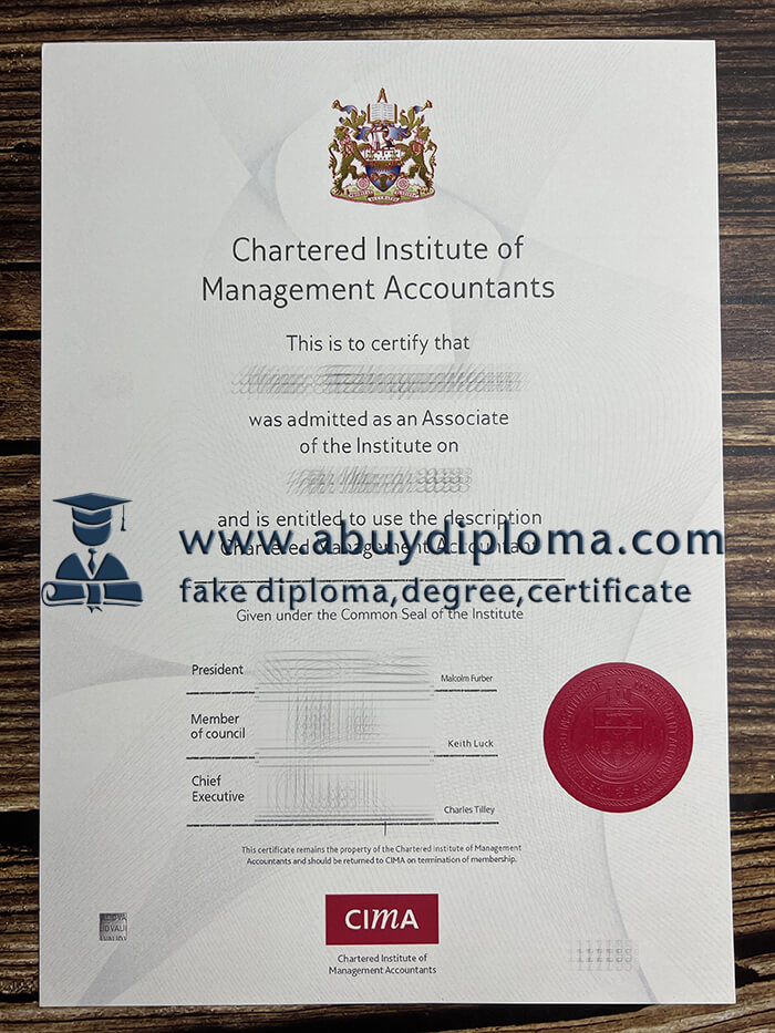 Get Chartered Institute of Management Accountants fake diploma.