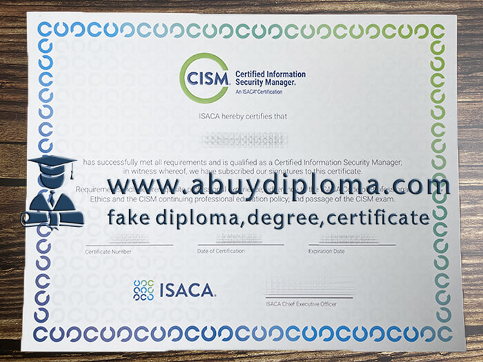 Buy Certified Information Security Manager fake diploma, Make CISM diploma.