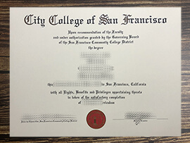 Obtain City College of San Francisco fake diploma.