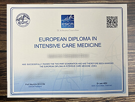 Purchase European Diploma in Intensive Care Medicine fake diploma.