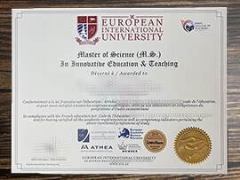 Buy EIU fake diploma, Make European International University certificate.