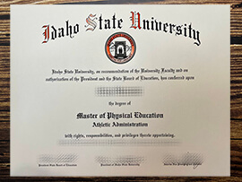 Get Idaho State University fake diploma.