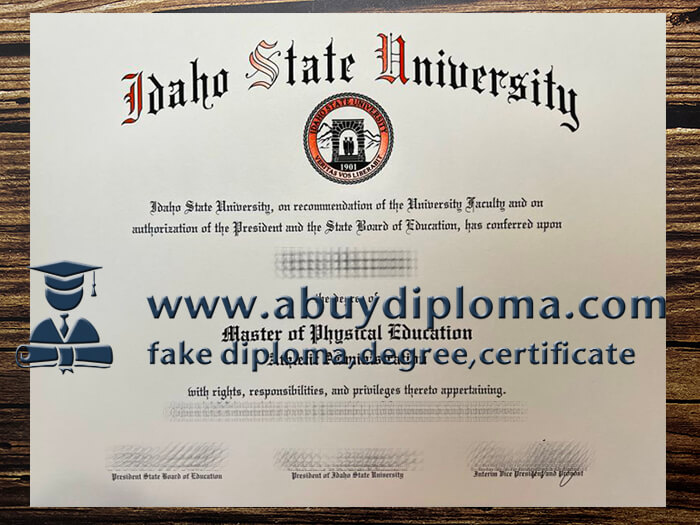 Buy ISU fake diploma, Make Idaho State University diploma.
