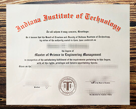 Purchase Indiana Institute of Technology fake diploma.