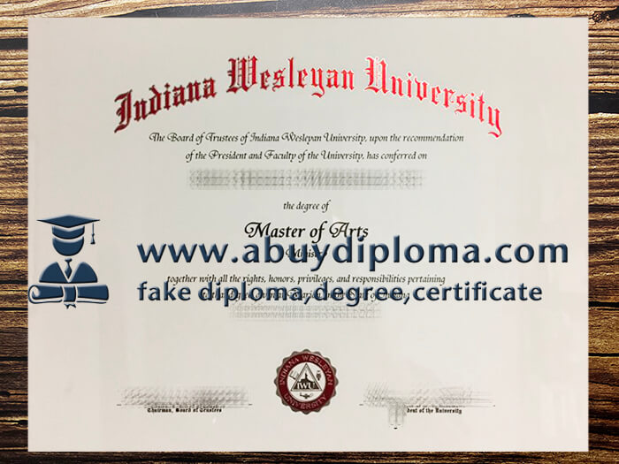 Get Indiana Wesleyan University fake diploma, Buy IWU fake diploma.