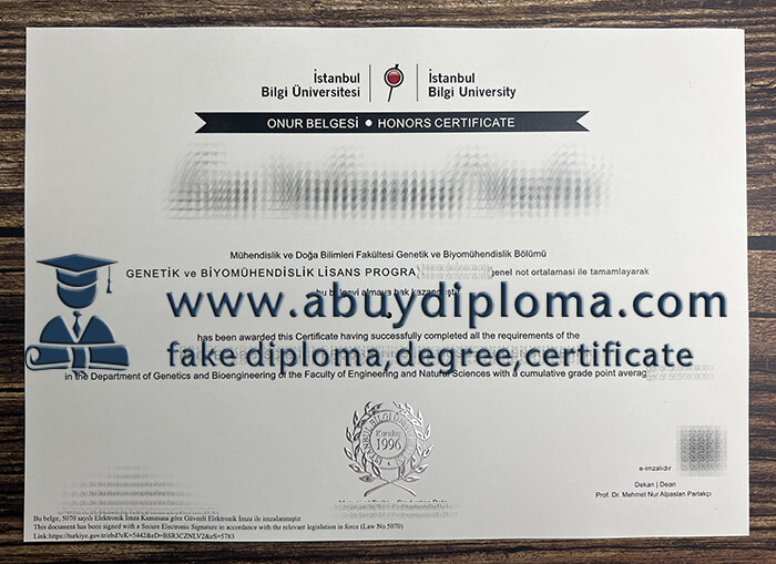 Get Istanbul Bilgi University fake diploma.