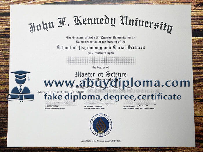 Buy John F Kennedy University fake diploma, Make John F Kennedy University diploma.
