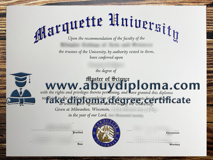 Fake Marquette University diploma.