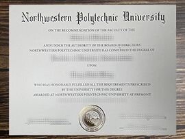 Fake Northwestern Polytechnic University diploma.