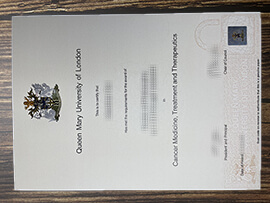 Buy Queen Mary University of London fake diploma.