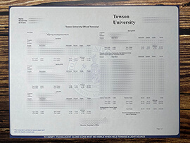 Purchase Towson University fake transcript.