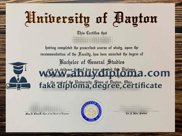 Buy University of Dayton fake diploma, Make UD diploma.