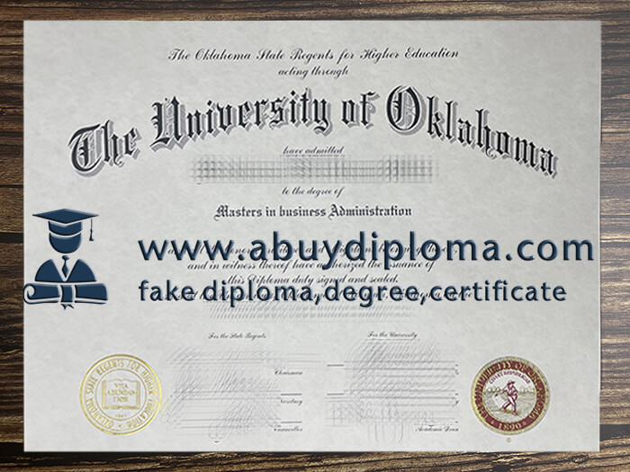 Buy University of Oklahoma fake diploma, Make OU diploma.