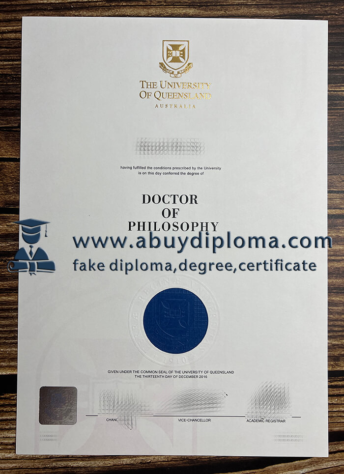 Get University of Queensland fake diploma.