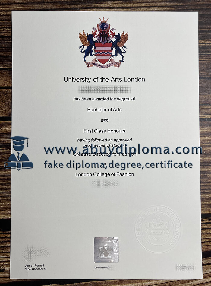 Buy University of the Arts London fake diploma.