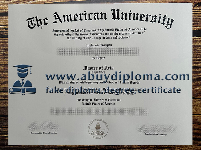 Buy American University fake diploma, Make AU diploma.