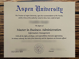 Fake Aspen University diploma online.