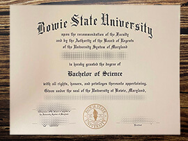 Purchase Bowie State University fake diploma.