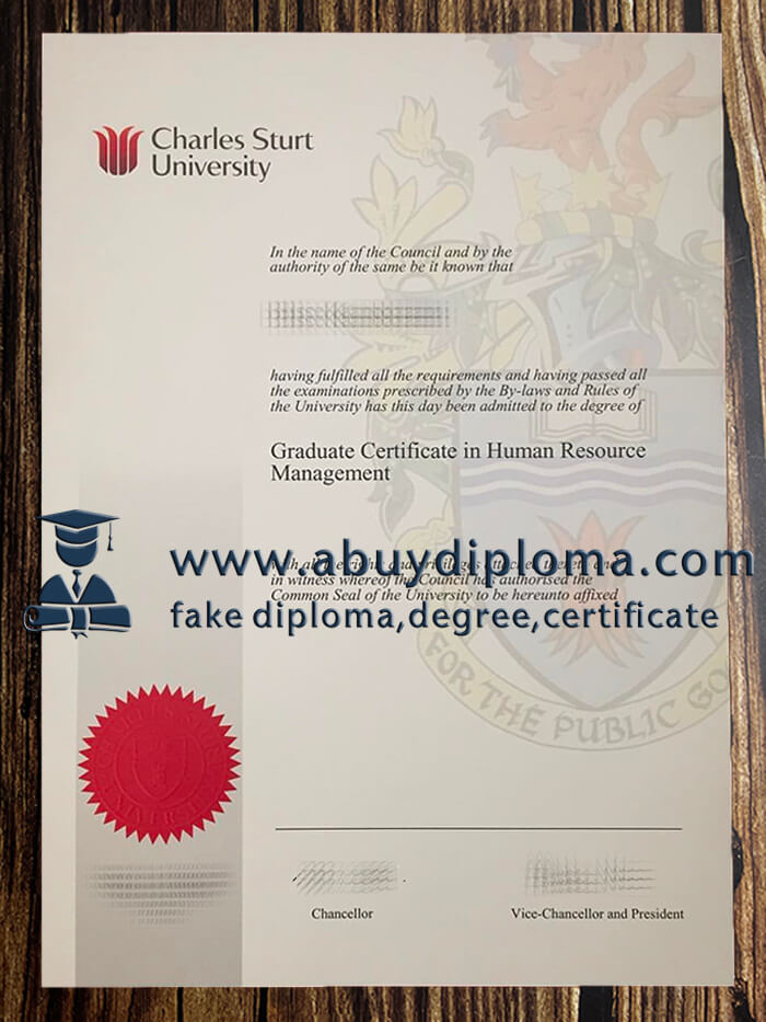Buy Charles Sturt University fake diploma.