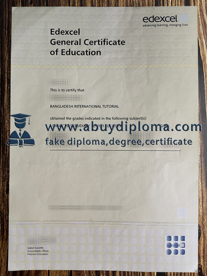 Buy Edexcel General Certificate of Education fake diploma.