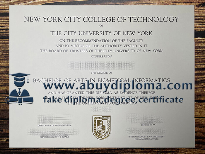 Buy New York City College of Technology fake diploma, Make New York City College of Technology degree.