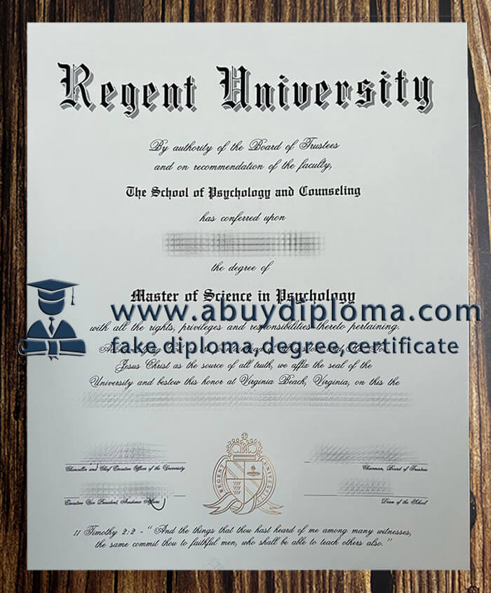 Buy Regent University fake diploma, Make Regent University diploma.