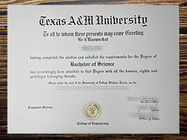 Buy Texas A&M University fake degree.