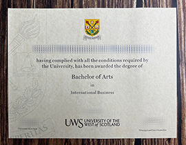 Fake University of the West of Scotland diploma, Make UWS diploma.