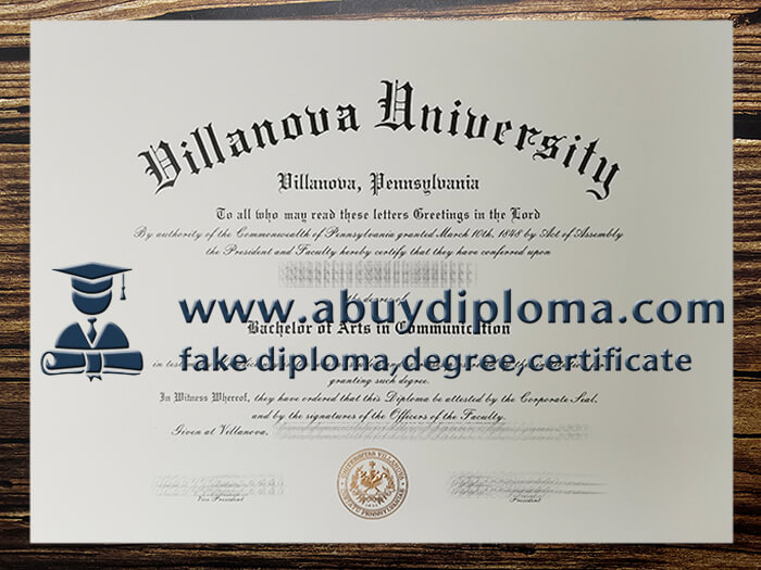 Purchase Villanova University fake diploma online.