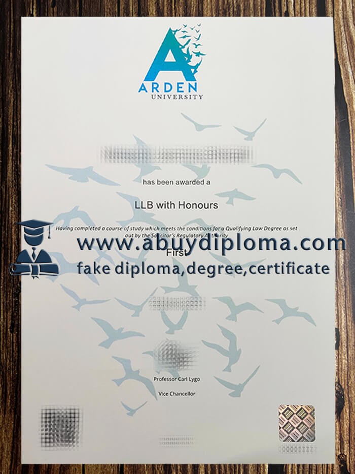 Get ARDEN University fake diploma.