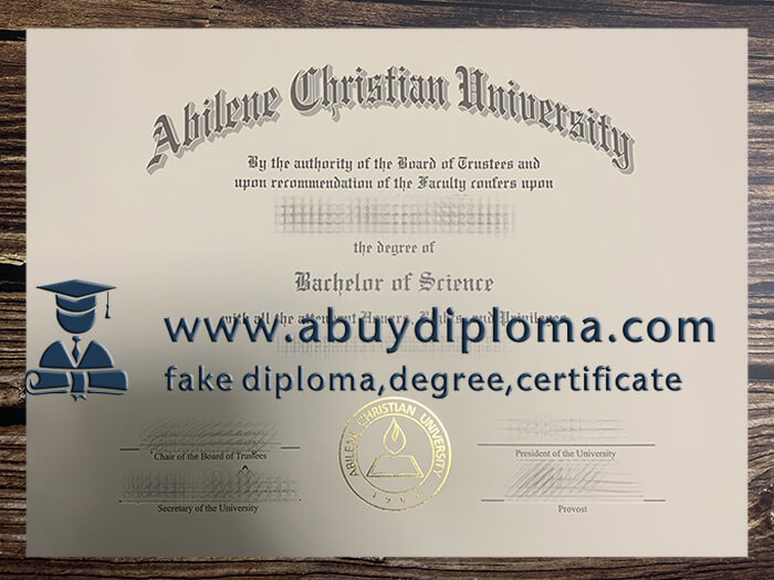 Buy ACU fake diploma online, Fake Abilene Christian University degree.
