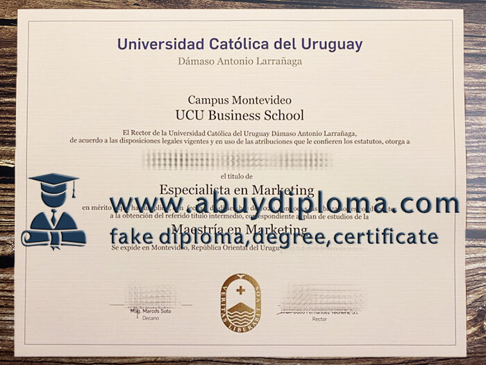 Buy Catholic University of Uruguay fake diploma online, Fake UCU diploma.
