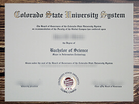 Purchase Colorado State University System fake diploma.