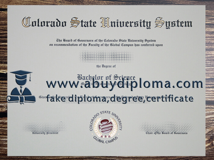 Buy Colorado State University System fake diploma.