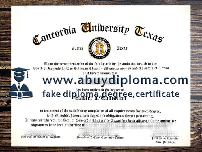 Buy Concordia University Texas fake diploma online.