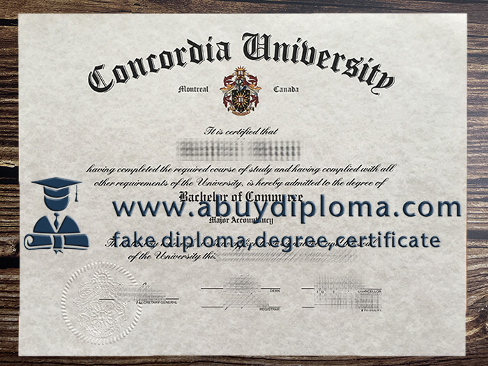 Buy Concordia University fake diploma online.