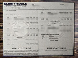 Purchase Embry Riddle Aeronautical University fake transcript.