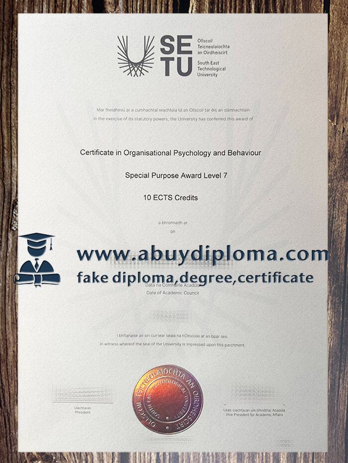 Buy SETU fake diploma online, Make South East Technological University degree.