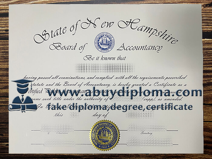 Buy State of New Hampshire CPA fake diploma, Make State of New Hampshire CPA degree.