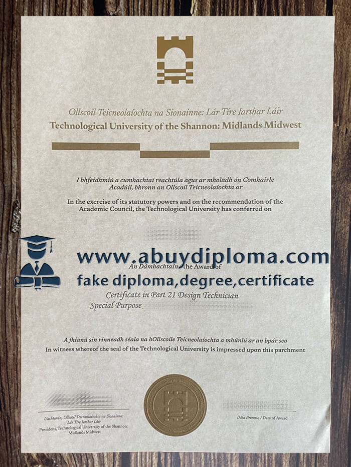 Buy Technological University of the Shannon fake diploma, Make TUS diploma.
