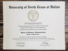 Get University of North Texas at Dallas fake diploma.