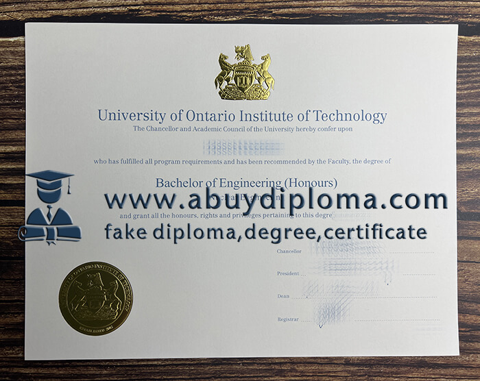 Fake University of Ontario Institute of Technology diploma.